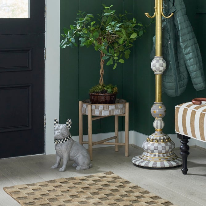 Mocha Textured Check Standing Planters, Set of 2 - {current_domain}