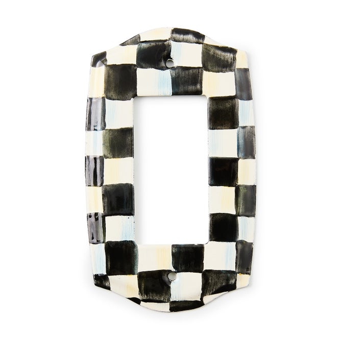 Courtly Check Single Rocker Switch Plate - {current_domain}