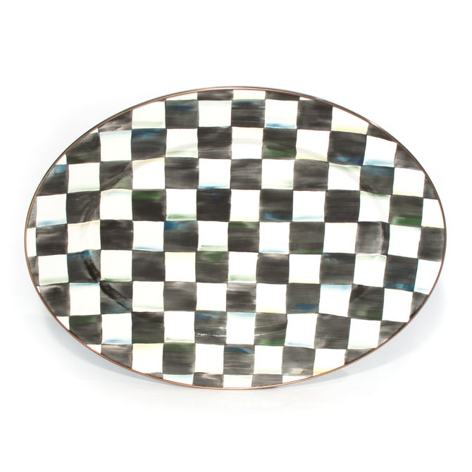 Courtly Check Medium Oval Platter - {current_domain}