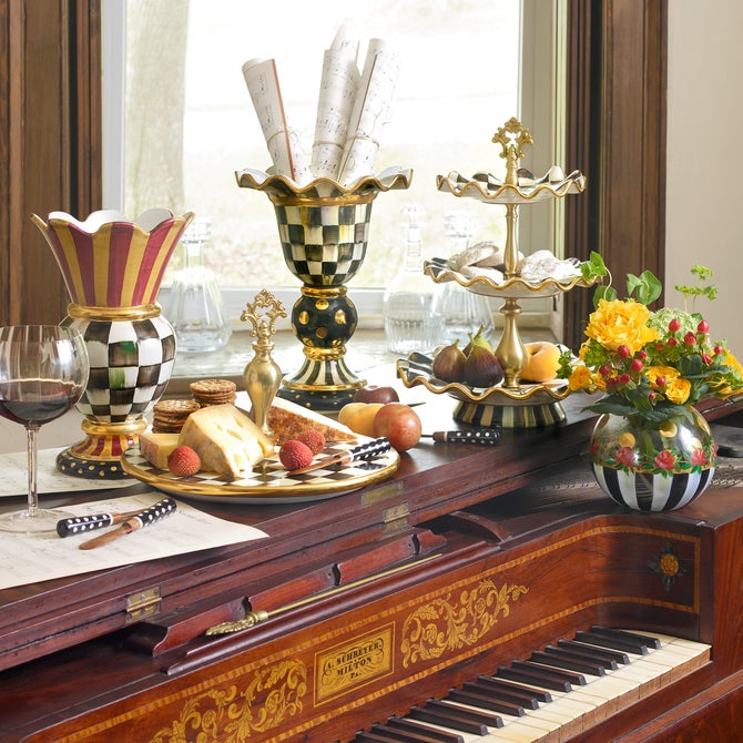 Courtly Check Stately Vase - {current_domain}