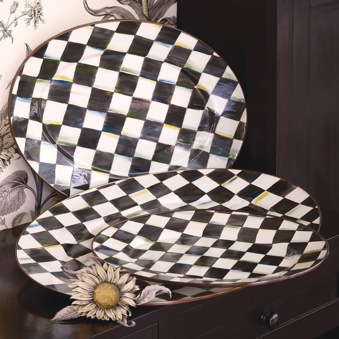 Courtly Check Medium Oval Platter - {current_domain}