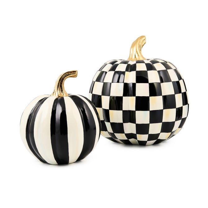 Classic Courtly Stripe Small & Check Medium Pumpkin Set - {current_domain}