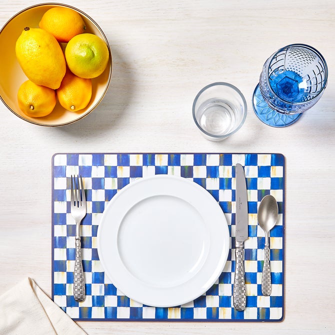 Royal Check Cork Back Placemats, Set of 4 - {current_domain}