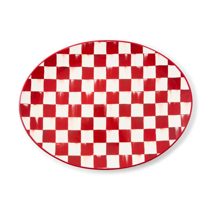 Cherry Check Serving Platter - {current_domain}