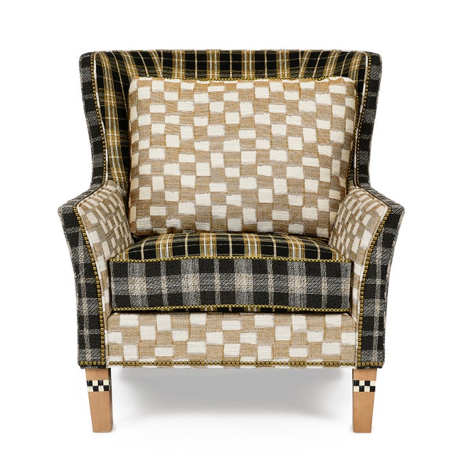 Mad for Plaid Wing Chair - {current_domain}