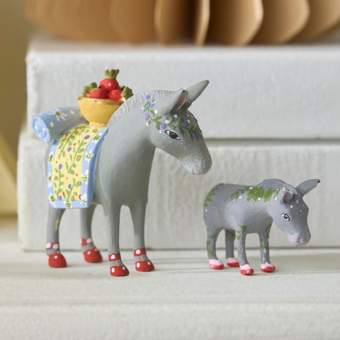 Patience Brewster Nativity Mother & Baby Donkey Mini Figures - {current_domain}