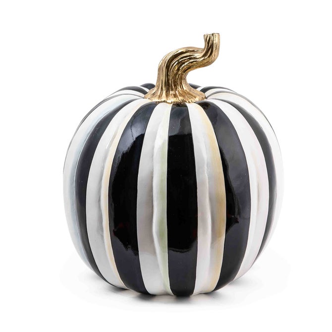 Courtly Stripe Glossy Large Pumpkin - {current_domain}