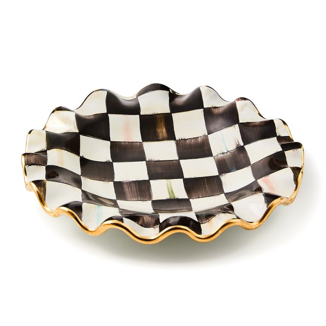 Courtly Check Ceramic Fluted Dinner Plate - {current_domain}