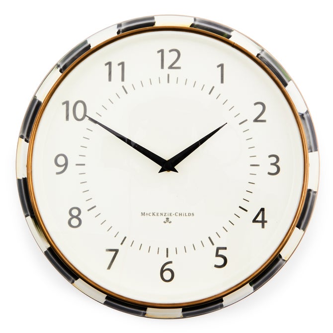 Courtly Check School Wall Clock - {current_domain}