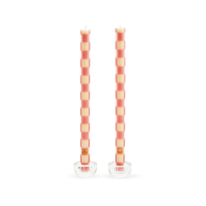 Check Pink Dinner Candles, Set of 2 - {current_domain}