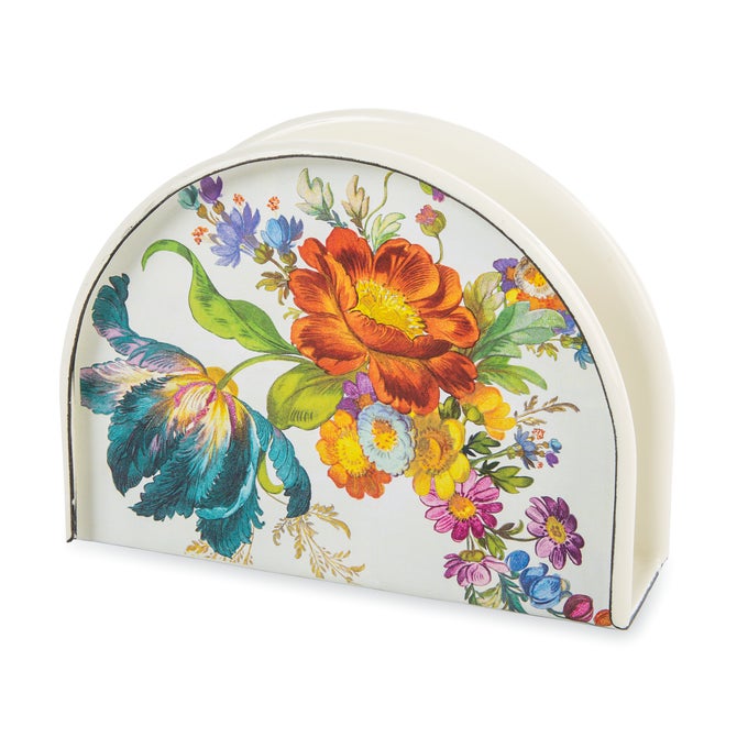 White Flower Market Napkin Holder - {current_domain}