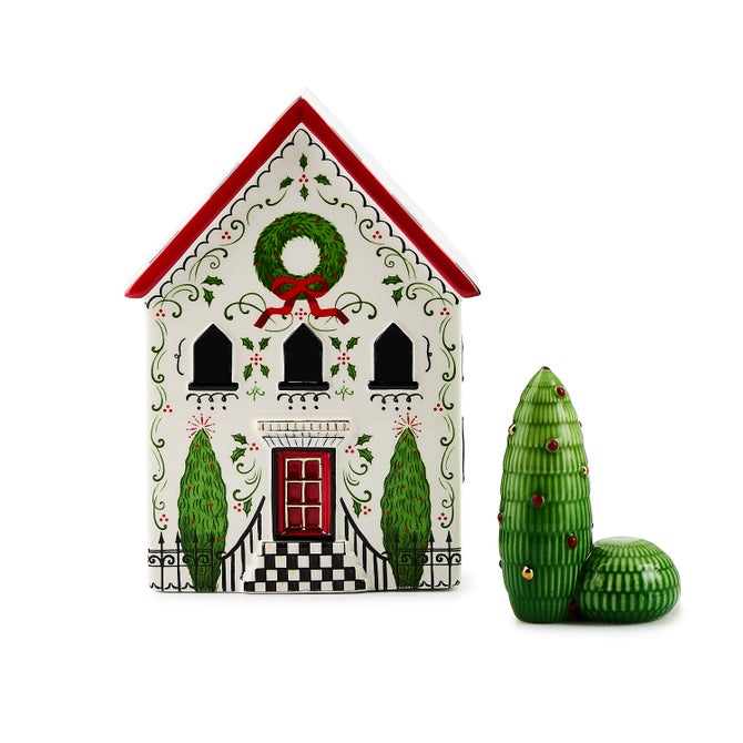 Holly Village Illuminated Ceramic Cottage - {current_domain}