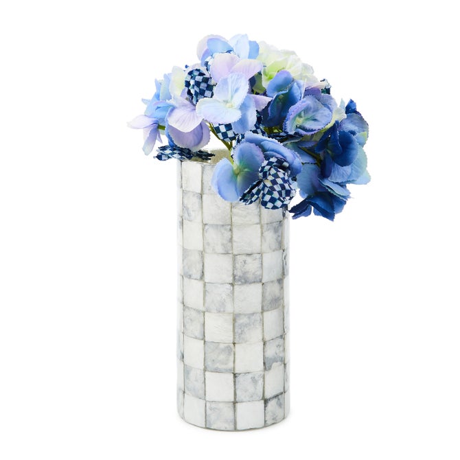 Sterling Check Capiz Small Vase - {current_domain}