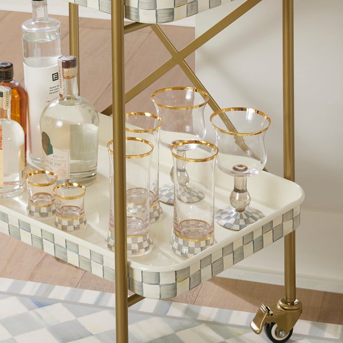 Sterling Check Highball Glass, Set of 2 - {current_domain}