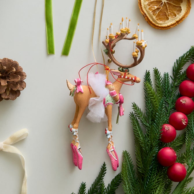 Patience Brewster Dash Away Dancer Reindeer Ornament - {current_domain}