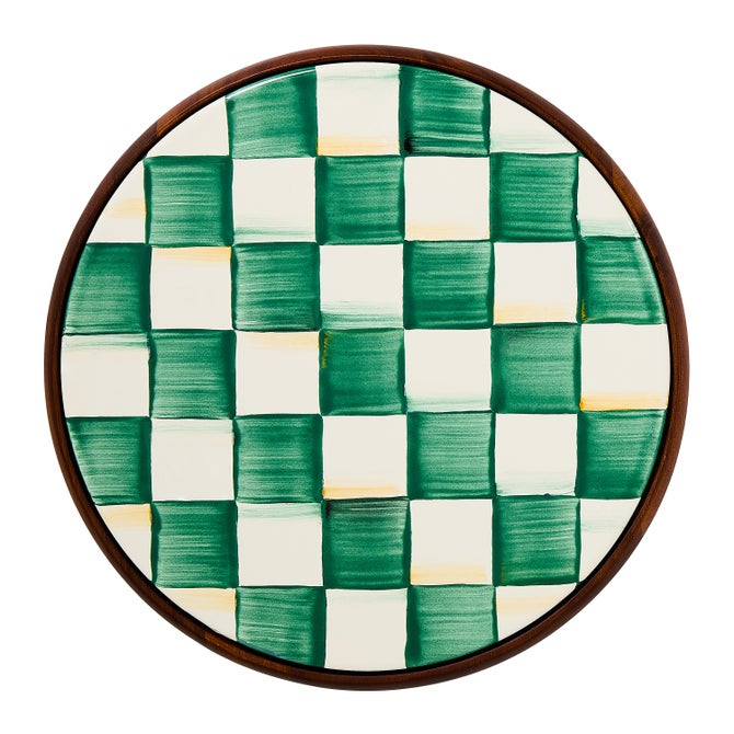Emerald Check Large Trivet - {current_domain}