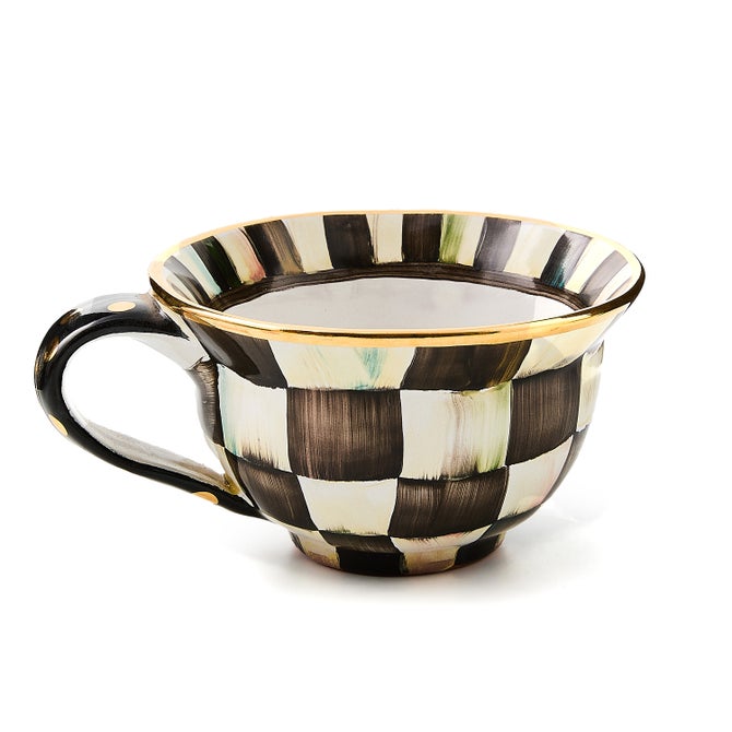 Courtly Check Ceramic Teacup - {current_domain}