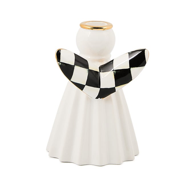 Courtly Noel Short Ceramic Angel Candle Holder - {current_domain}