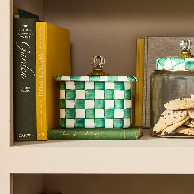 Emerald Check Recipe Box - {current_domain}