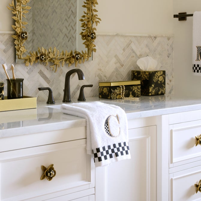 Monogram Hand Towel - {current_domain}