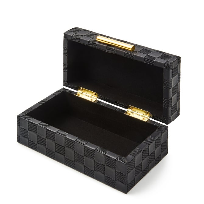 Black Faux Leather Small Box - {current_domain}