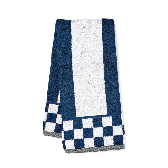 Navy Stripe Hand Towel - {current_domain}