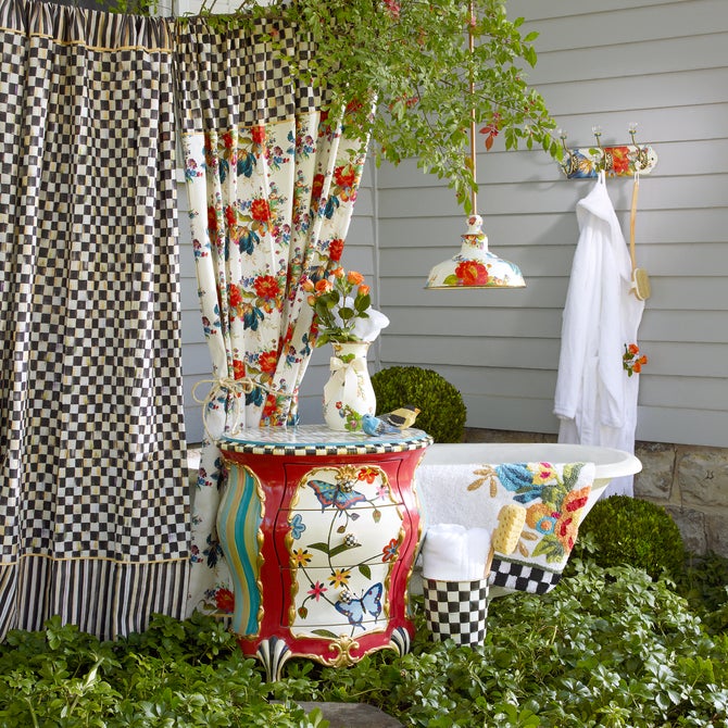 Courtly Check Shower Curtain - {current_domain}