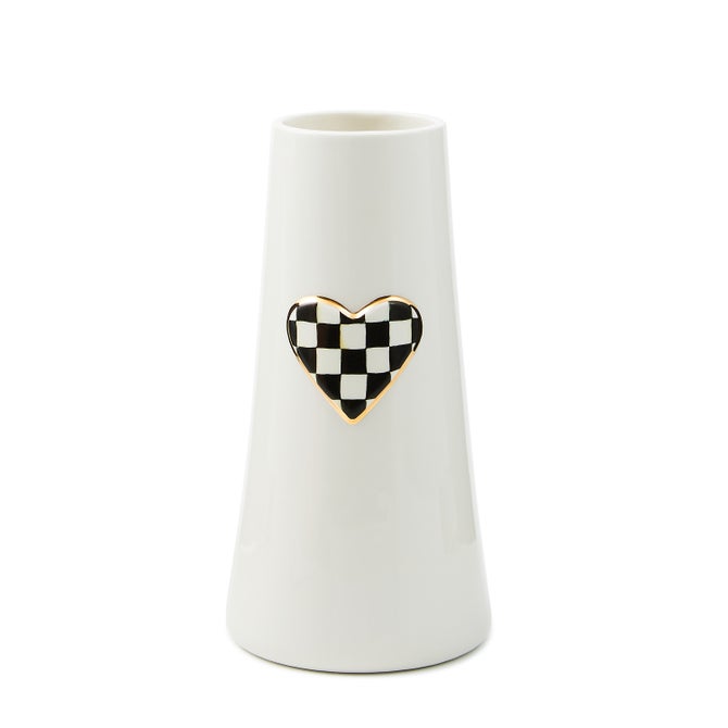 Courtly Check Tall Heart Vase - {current_domain}