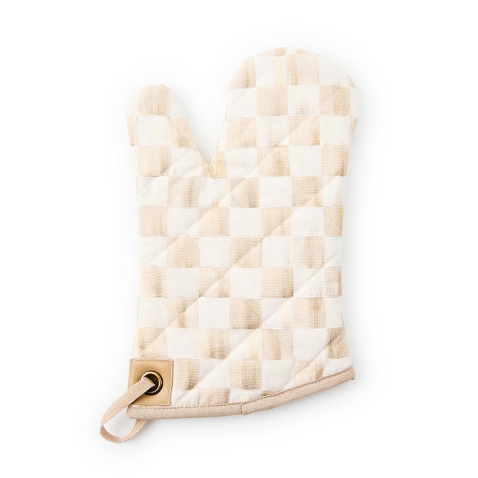 Mocha Check Oven Mitt - {current_domain}