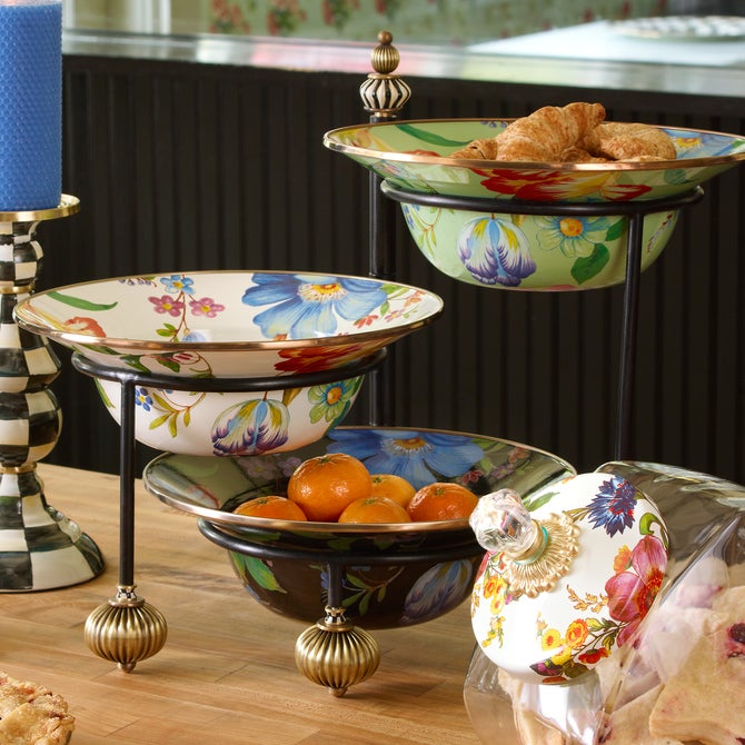 White Flower Market Serving Bowl - {current_domain}