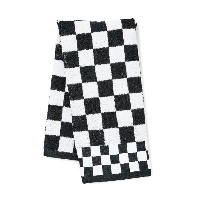 Black Check Hand Towel - {current_domain}