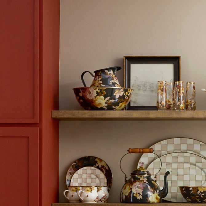 Wild Rose Brown Large Everyday Bowl - {current_domain}