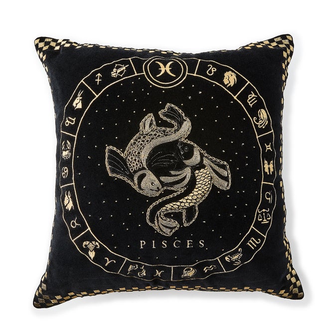 Pisces Zodiac Throw Pillow - {current_domain}