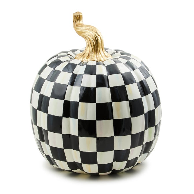 Courtly Check Glossy Large Pumpkin - {current_domain}