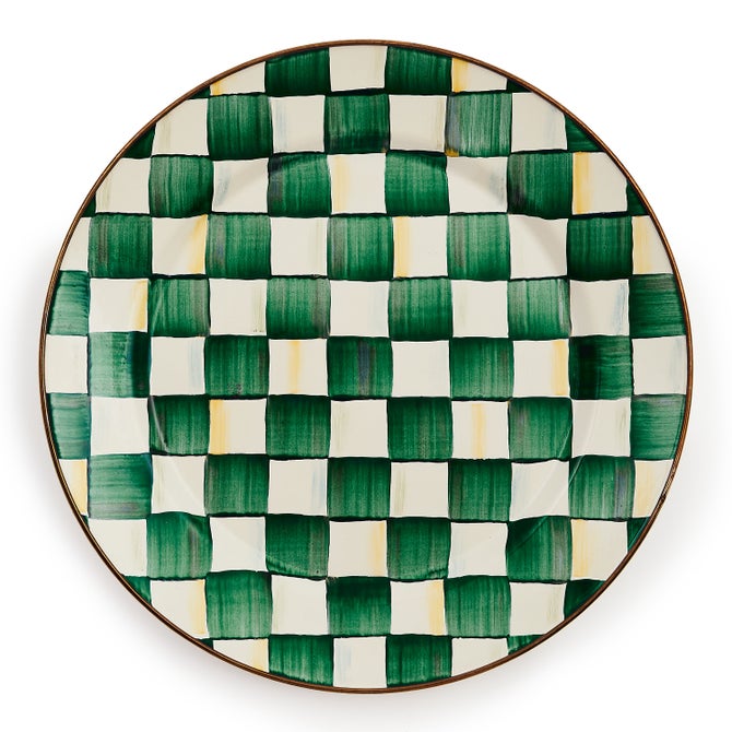 Emerald Check Enamel Dinnerware - {current_domain}