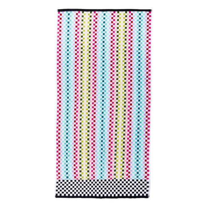 Rainbow Micro Check Bath Towel - {current_domain}