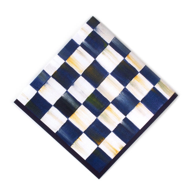 Royal Check Cocktail Paper Napkins - {current_domain}