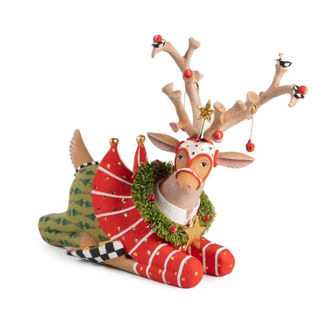 Patience Brewster Dash Away Sitting Prancer Reindeer Figure - {current_domain}