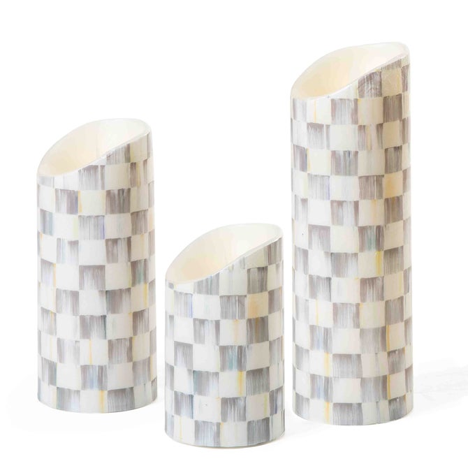 Sterling Check Flicker Candles - Set of 3 - {current_domain}