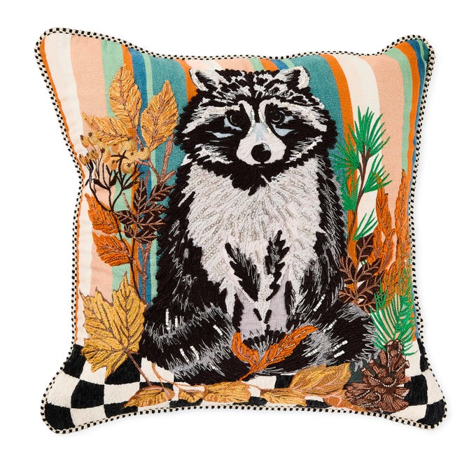 Raccoon Throw Pillow - {current_domain}