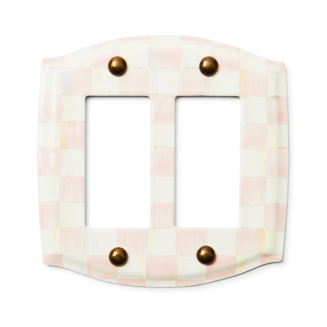 Rosy Check Double Rocker Switch Plate - {current_domain}