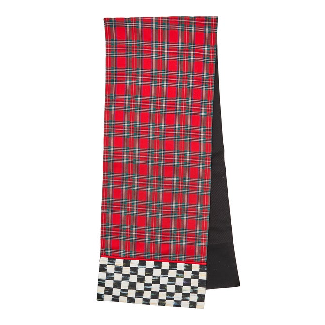 Red Tartan Check Table Runner - {current_domain}