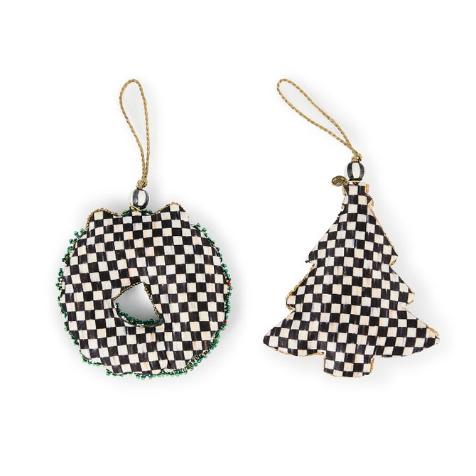 Holiday Beaded Wreath & Tree Ornaments, Set of 2 - {current_domain}