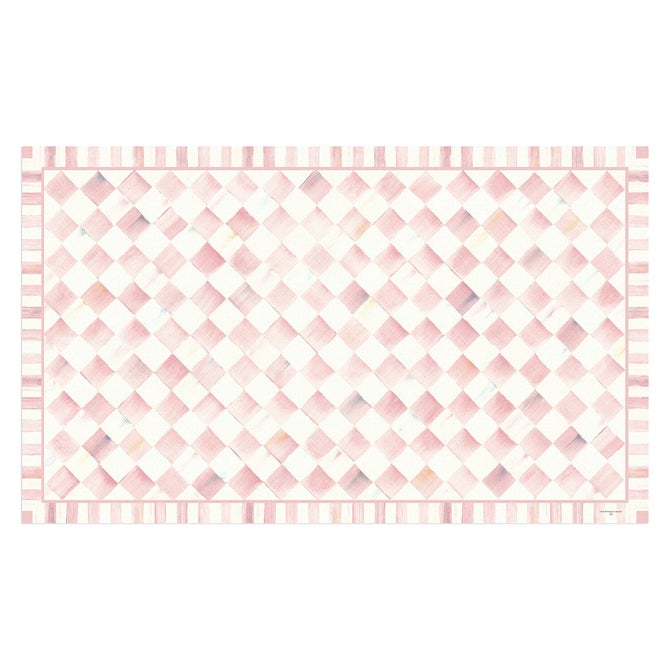 Rosy Check 3' x 5' Floor Mat - {current_domain}