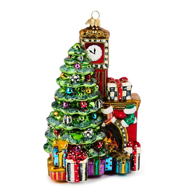 Fireplace Glass Ornament - {current_domain}