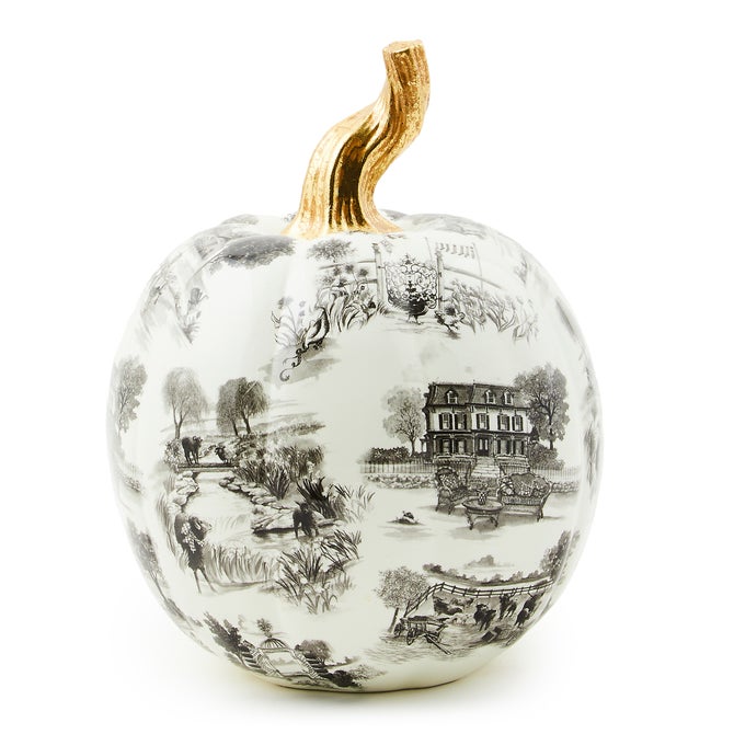 Black Toile Small Pumpkin - {current_domain}