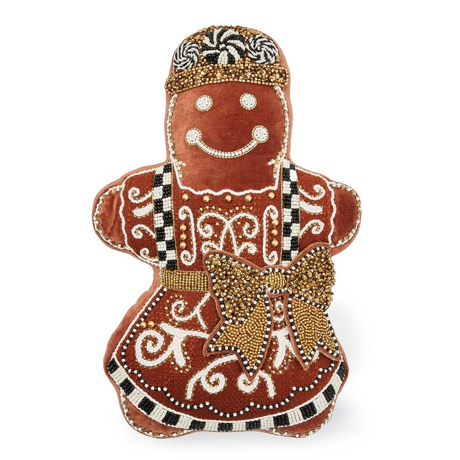 Gingerbread Girl Shaped Throw Pillow - {current_domain}