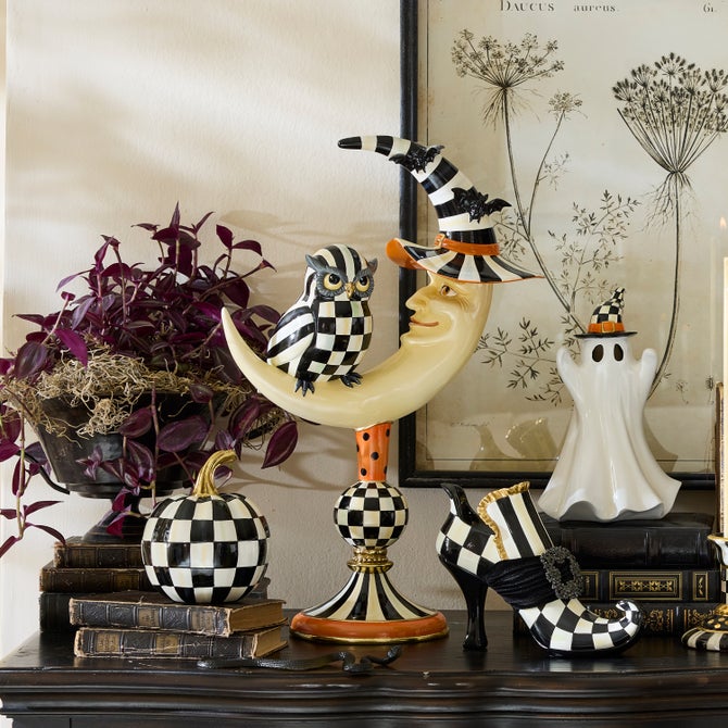 Courtly Owl On Moon Figure - {current_domain}