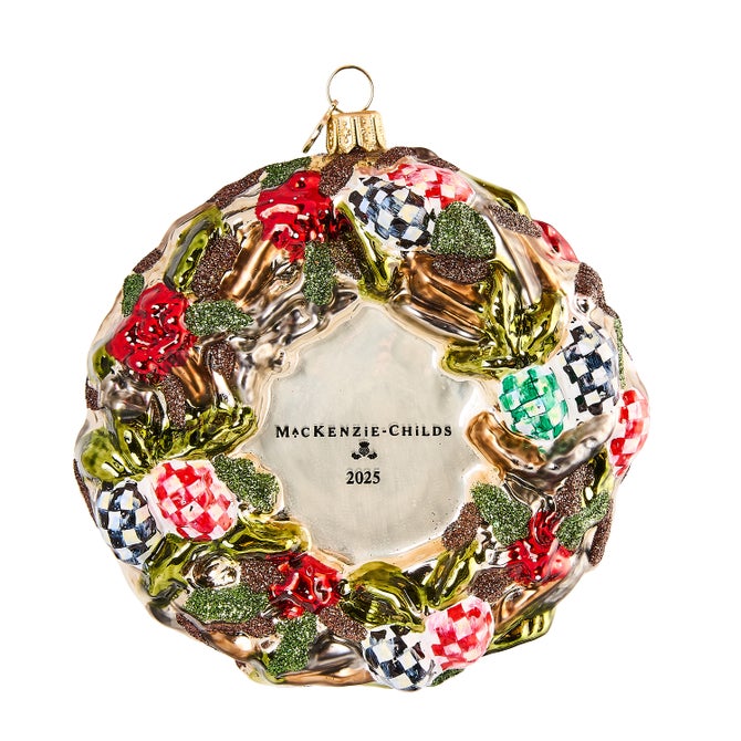 2025 MacKenzie-Childs Wreath Glass Ornament - {current_domain}