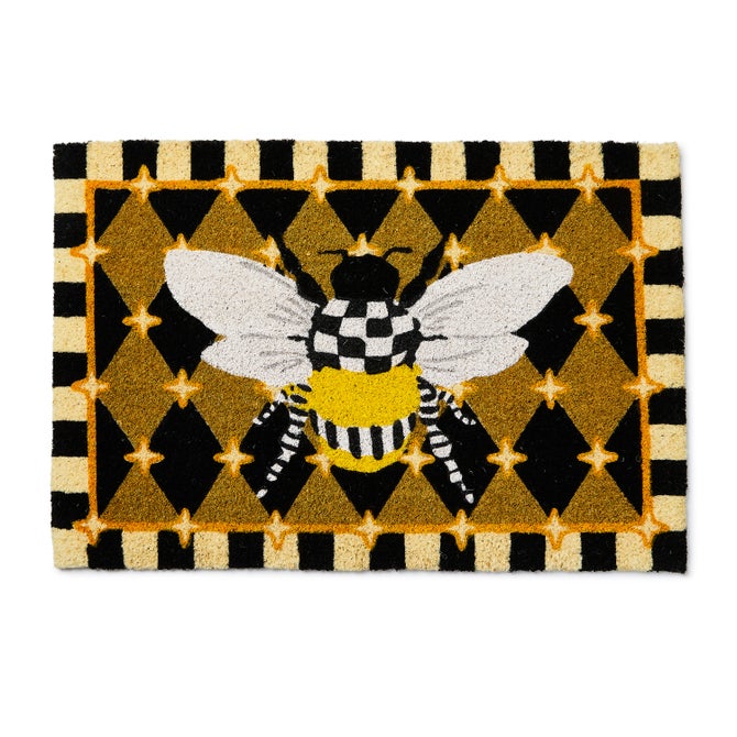 Honeycomb with Bees Entrance Mat - {current_domain}